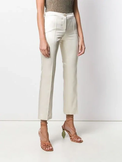 Pre-owned Chanel 2004 Cropped Trousers In Neutrals