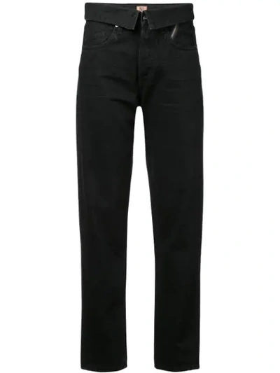 Shop Jean Atelier Straight-leg Trousers In Black