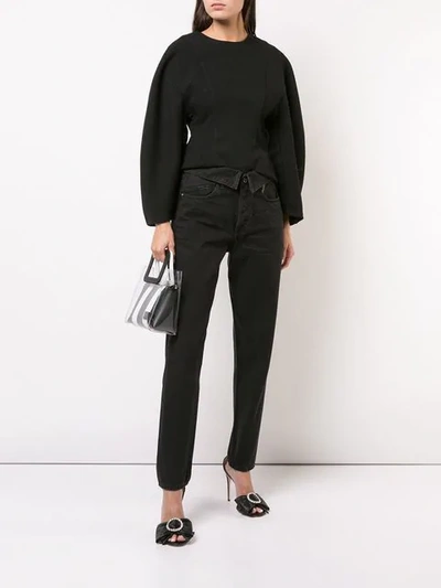 Shop Jean Atelier Straight-leg Trousers In Black