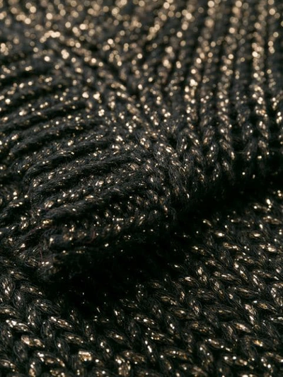 Shop Ulla Johnson Metallic Knitted Jumper In Black