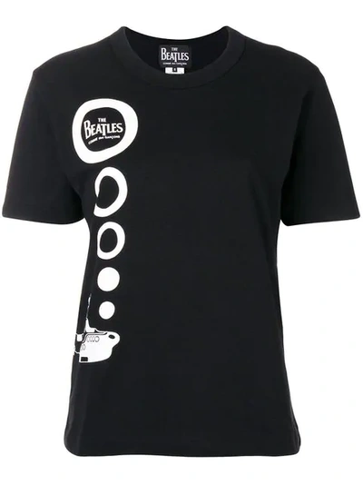 Shop Comme Des Garçons  Beatles Print T-shirt In Black