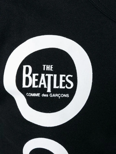 Shop Comme Des Garçons  Beatles Print T-shirt In Black