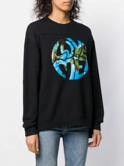 Shop Alberta Ferretti Love Me Sweatshirt In Black