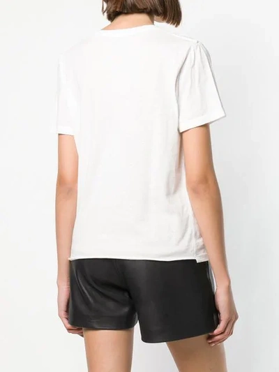 Shop Saint Laurent Graphic Print T-shirt In White