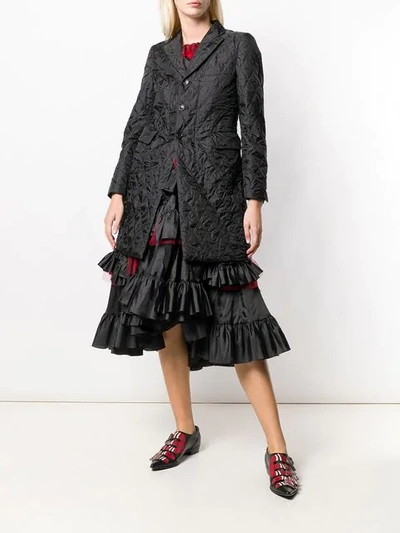 Shop Comme Des Garçons Padded Coat Dress In Black