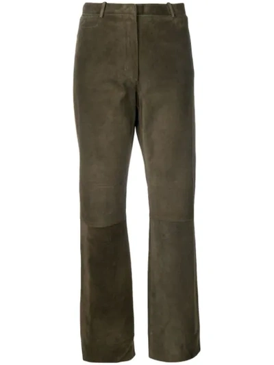 Pre-owned Jil Sander Vintage 1990's Bootcut Trousers In Green