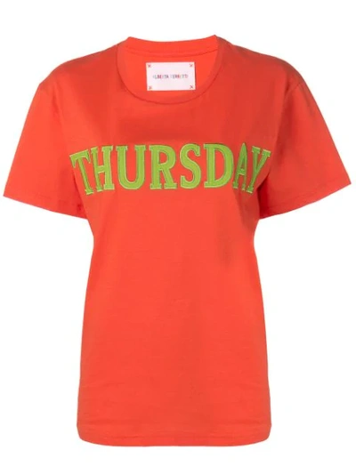 Shop Alberta Ferretti Thursday T-shirt In Orange