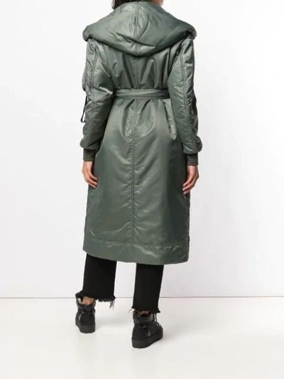 Shop Bacon Belted Down Coat - Green