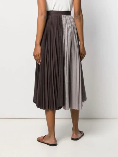 Shop Jejia Cecile Pleated Skirt In Brown