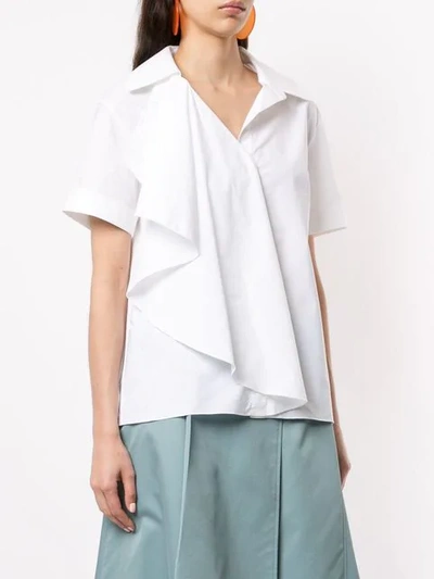 Shop Lanvin Layered Detail Shirt In White
