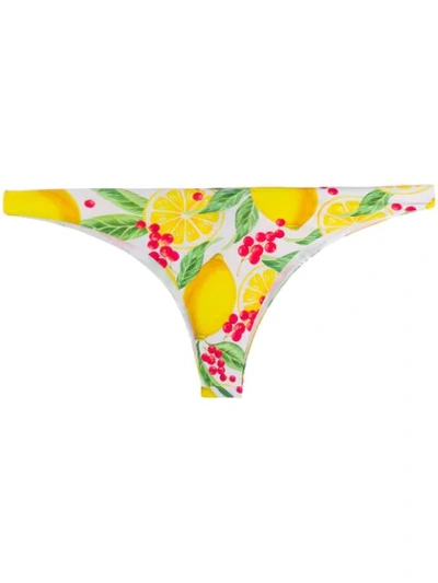 Shop Mc2 Saint Barth Naomi Bikini Bottoms In Yellow