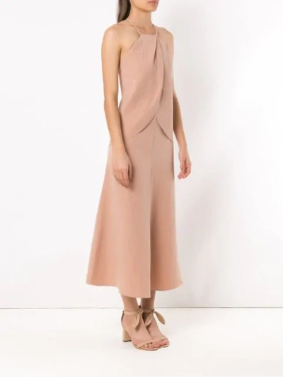 ANDREA MARQUES WRAP STYLE DRESS - 中性色