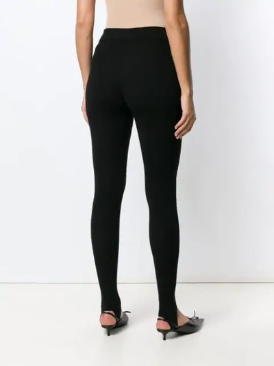 VICTORIA BECKHAM SKINNY-FIT STIRRUP LEGGINGS - 黑色