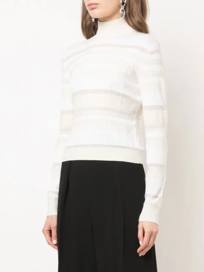 Shop Proenza Schouler Striped Knit Jumper In White