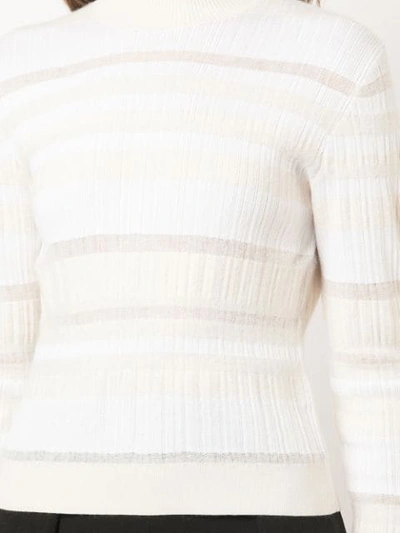 Shop Proenza Schouler Striped Knit Jumper In White