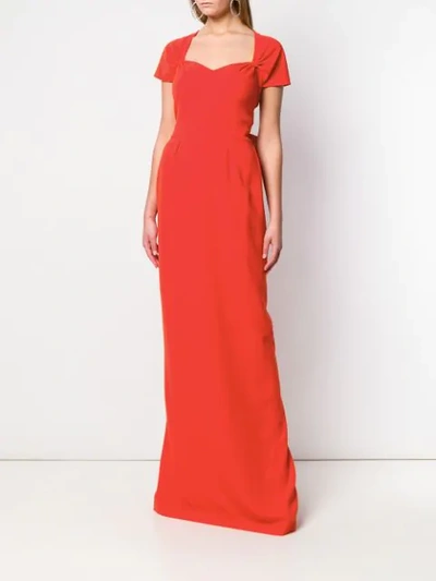 Shop Stella Mccartney Sweetheart Neckline Gown In Red