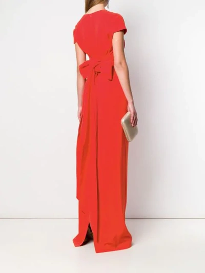 Shop Stella Mccartney Sweetheart Neckline Gown In Red