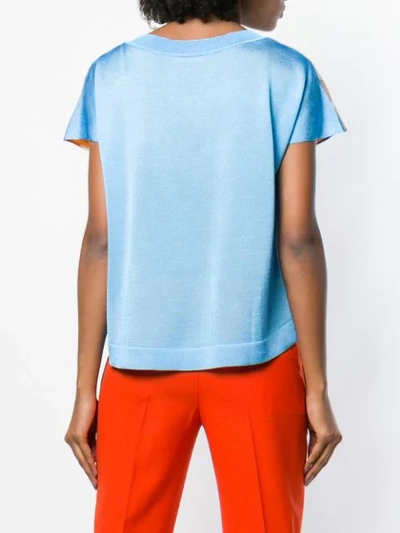 Shop Emilio Pucci Abstract Printed T-shirt In Blue