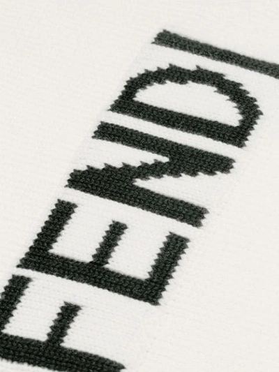 Shop Fendi Pullover Mit Logo-stickerei - Weiss In White