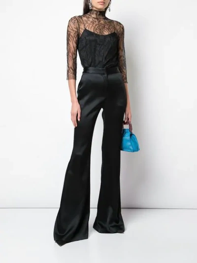 Shop Adam Lippes Flared Trousers In Black