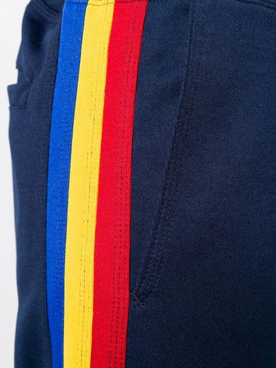 Shop À La Garçonne Side Stripe Track Trousers In Blue