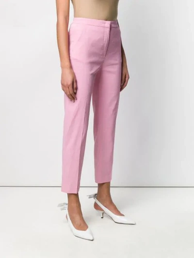 Shop Pinko Nuccia Cropped Trousers In Pink