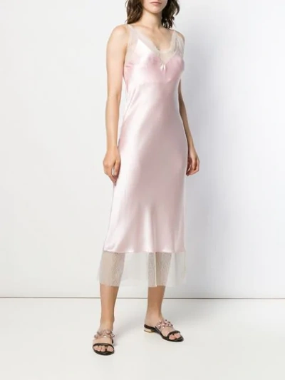 Shop Walk Of Shame Lace Trim Dress - Pink