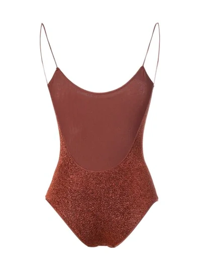 Shop Oseree Maillot Lumiere Swimsuit - Brown