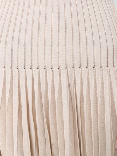 Pre-owned Alaïa 2000's Pleated Dress In Neutrals