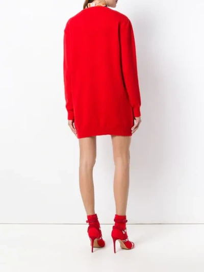 Shop Alberta Ferretti Tuesday Sweater Dress In Red