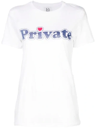 Shop Zoe Karssen Private Print T-shirt In White