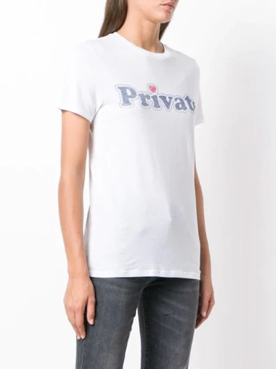 Shop Zoe Karssen Private Print T-shirt In White