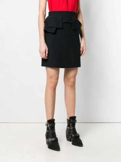 Shop Alexander Mcqueen Ruffle Trim Skirt In Black