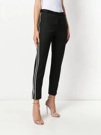STYLAND SIDE-STRIPE TUXEDO TROUSERS - 黑色