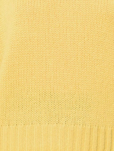 Shop Incentive! Cashmere Ribbed Trim Jumper In Yellow