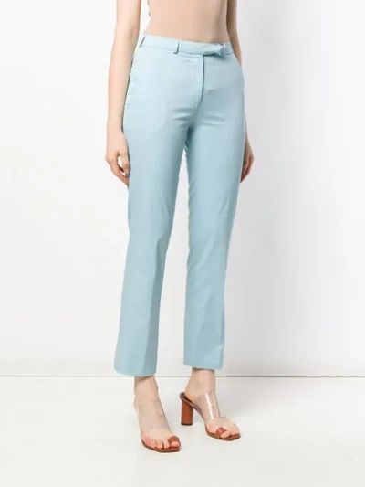 Shop Etro Slim-fit Trousers In Blue