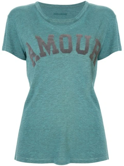 Shop Zadig & Voltaire 'amour' T-shirt In Blue