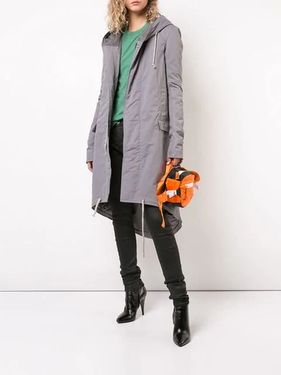 Shop Rick Owens Drkshdw Hooded Parka In Grey