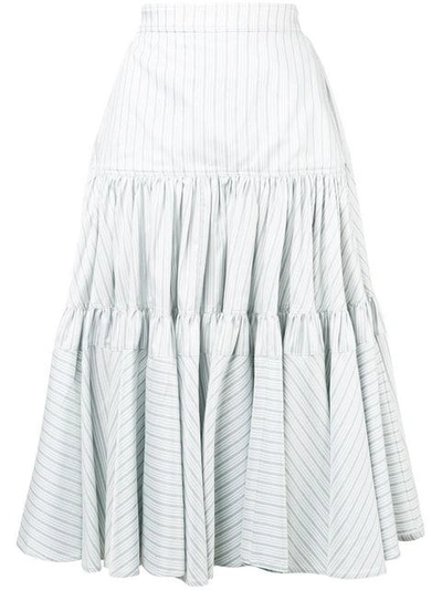 Shop Calvin Klein 205w39nyc Full Midi Skirt - White