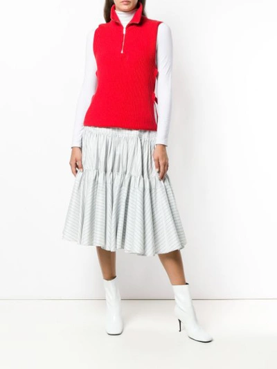Shop Calvin Klein 205w39nyc Full Midi Skirt - White