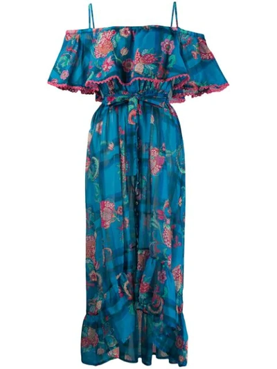 Shop Anjuna Off-shoulder Maxi Dress In Blue