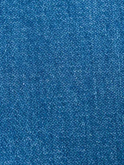 Shop Gucci Web Trim Cropped Jeans In Blue