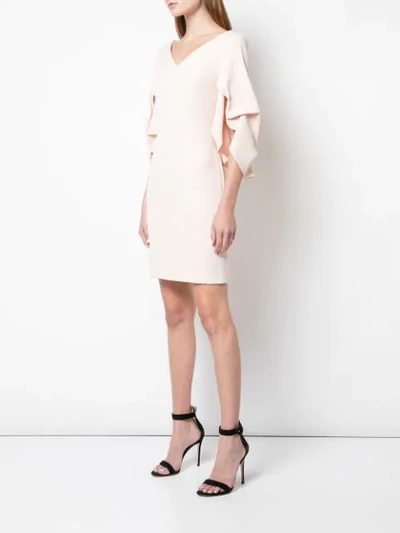 Shop Alberto Makali Gathered Sleeve Mini Dress In Rose