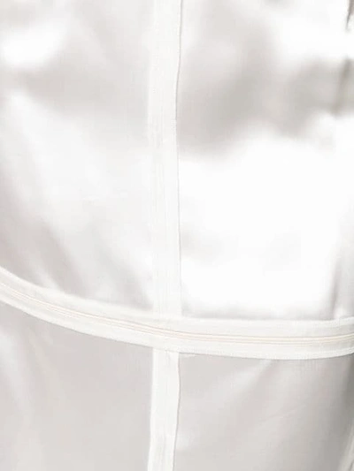 Shop Mm6 Maison Margiela Zip-detail Pencil Skirt In White
