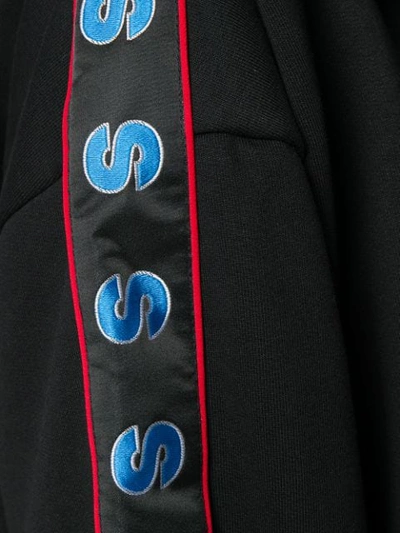 Shop Stella Mccartney Logo Stripe Hoodie In Black