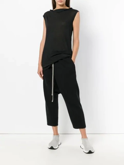Shop Rick Owens Drkshdw Drawstring Cropped Trousers In Black