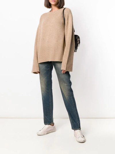 Shop 6397 Oversized Ribbed Trim Sweater - Neutrals