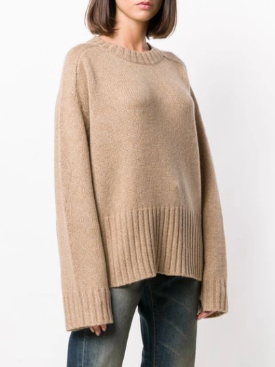 Shop 6397 Oversized Ribbed Trim Sweater - Neutrals