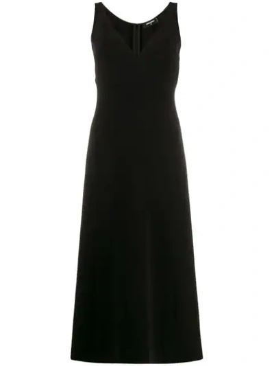Dsquared2 Sleeveless Midi Dress In Black
