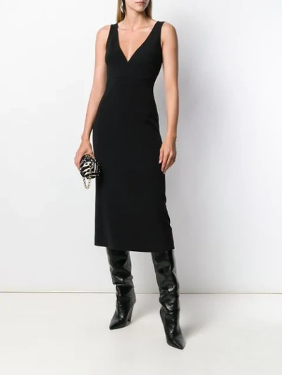 Dsquared2 Sleeveless Midi Dress In Black